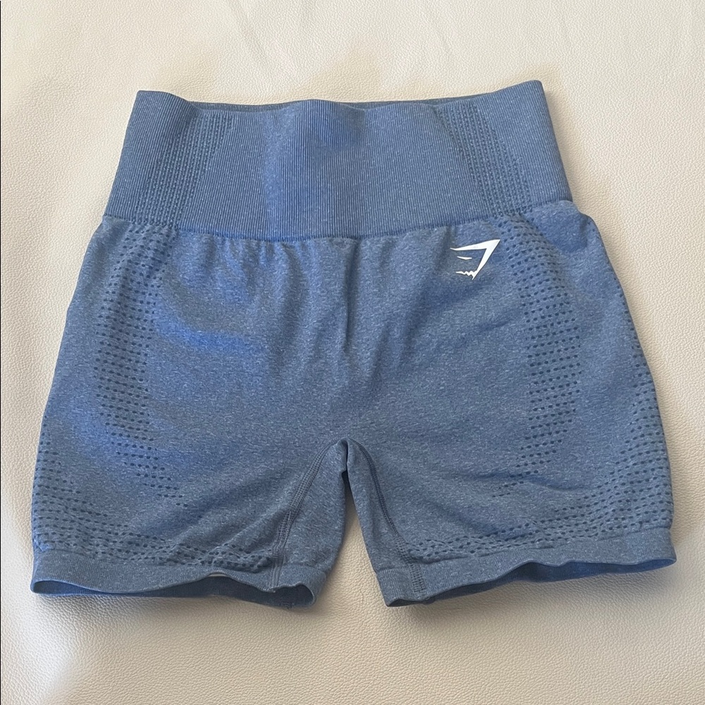 Gymshark Heathered Blue Athletic Shorts